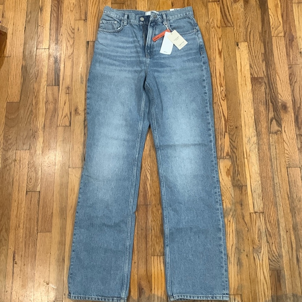Mango Straight High Waisted Jeans